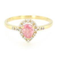 Padparadscha Sapphire Silver Ring