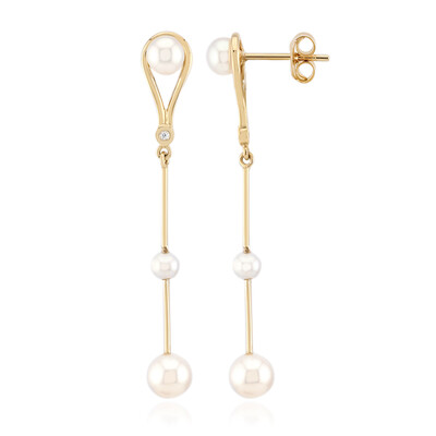 White Freshwater Pearl Silver Earrings