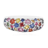 Fancy Sapphire Silver Ring