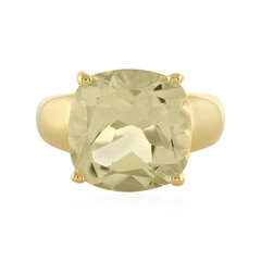 Lemon Quartz Silver Ring