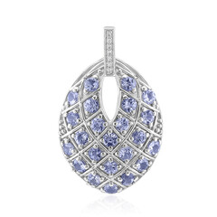 Unheated Tanzanite Silver Pendant
