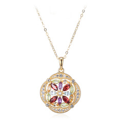 Garnet Silver Necklace