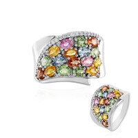 Fancy Sapphire Silver Ring