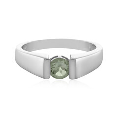 Green Amethyst Silver Ring