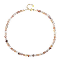 CHERRY BLOSSOM AGATE Silver Necklace
