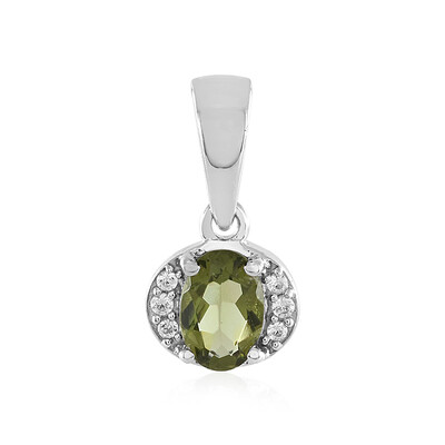 Moldavite Silver Pendant