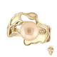 Orange Freshwater Pearl Silver Ring (TPC)