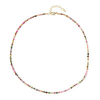 Fancy Tourmaline Silver Necklace