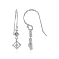 I4 (J) Diamond Silver Earrings
