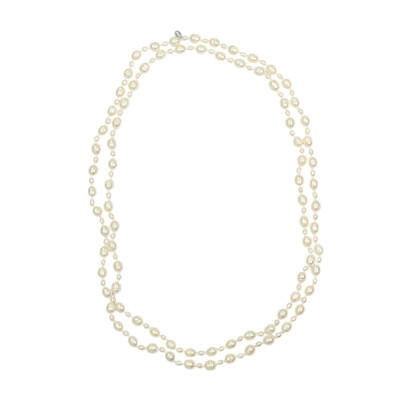 Freshwater pearl Silver Necklace (TPC)