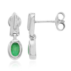 Bahia Emerald Silver Earrings