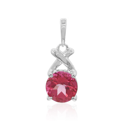 Pink Topaz Silver Pendant