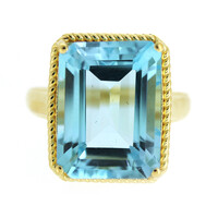 Sky Blue Topaz Silver Ring