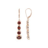 9K Red Zircon Gold Earrings (KM by Juwelo)
