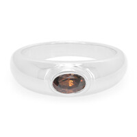 Chocolate Zircon Silver Ring