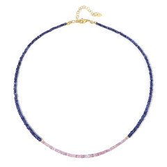 Ceylon Pink Sapphire Silver Necklace