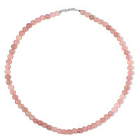 Rose Quartz Silver Necklace