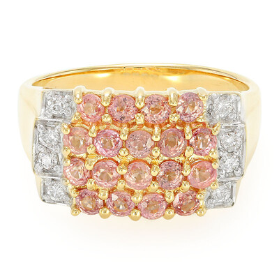 18K Unheated Padparadscha Sapphire Gold Ring (AMAYANI)