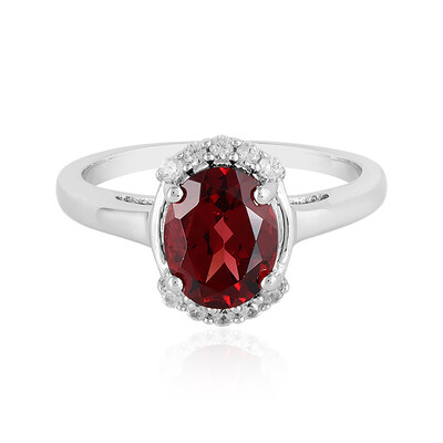 Mozambique Garnet Silver Ring