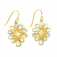 Larimar Silver Earrings