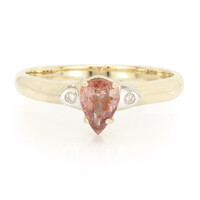 10K Unheated Padparadscha Sapphire Gold Ring