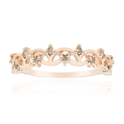 9K SI1 Argyle Rose De France Diamond Gold Ring (Annette)