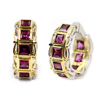 Rhodolite Silver Earrings (Dallas Prince Designs)