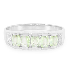 Cuprian Tourmaline Silver Ring