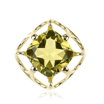 9K Ouro Verde Quartz Gold Pendant (dagen)