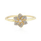 I2 (I) Diamond Silver Ring