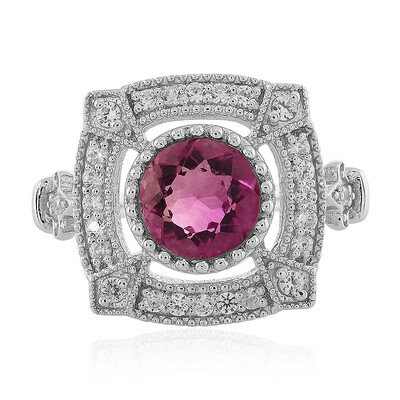 Mexican Pink Fluorite Silver Ring