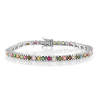 Fancy Tourmaline Silver Bracelet