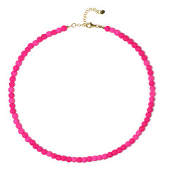 Pink Lava Silver Necklace