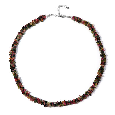 Fancy Tourmaline Silver Necklace