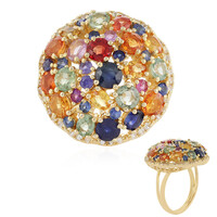 Fancy Sapphire Silver Ring