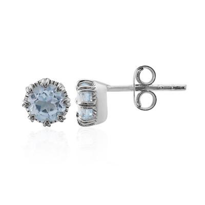 Sky Blue Topaz Silver Earrings