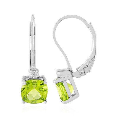 Jilin Peridot Silver Earrings