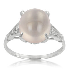 Angelandia Rose Quartz Silver Ring