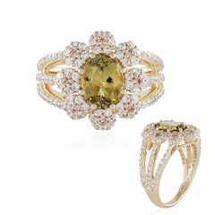 9K Unheated Yellow Tanzanite Gold Ring (Adela Gold)