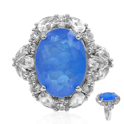 Azur Blue Quartz Silver Ring