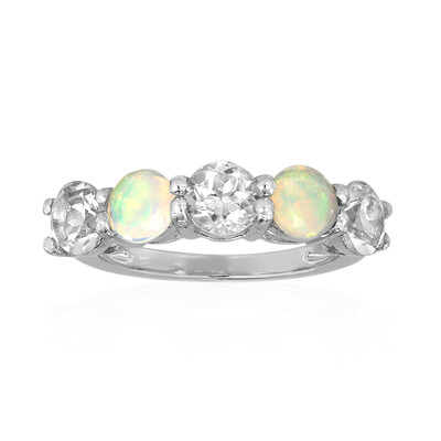 White Topaz Silver Ring