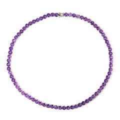Siberian Amethyst Silver Necklace