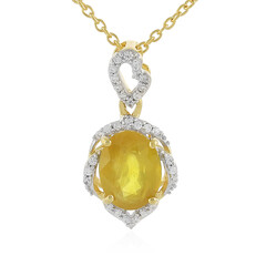 Madagascar Yellow Sapphire Silver Necklace