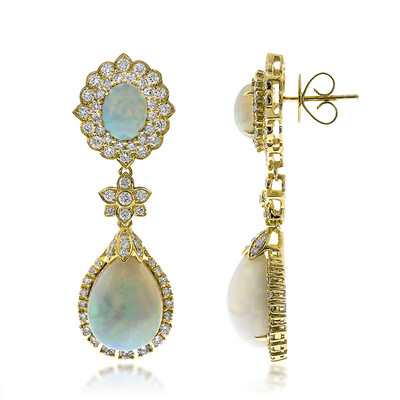 10K AAA Welo Opal Gold Earrings