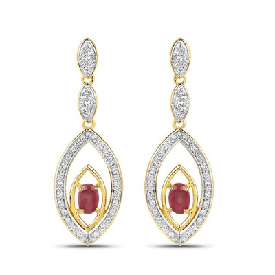 Ruby Silver Earrings