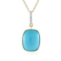 9K Sleeping Beauty Turquoise Gold Necklace