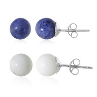 Howlite Silver Earrings
