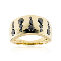 9K Black Diamond Gold Ring (de Melo)