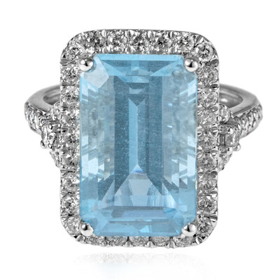 14K AAA Brazilian Aquamarine Gold Ring (CIRARI)