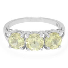 Lemon Apatite Silver Ring